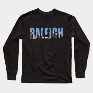 Raleigh City Skyline Long Sleeve T-Shirt